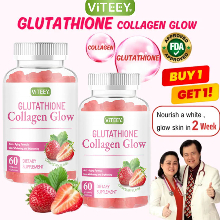 Glutathione Collagen Gummies Anti-Aging Whitening Gummies Skin Glow ...