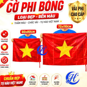 Lá cờ tổ quốc Việt Nam cờ đỏ sao vàng ảnh thật vải phi bóng dày đẹp