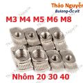 Tán chữ T, Đai ốc T xoay cho nhôm định hình 2020 3030 4040 ren M3 M4 M5 M6 M8. 