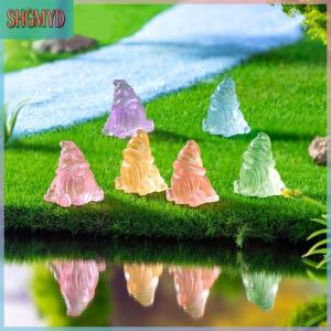 【SHGMYD】 รูปปั้นโนมส์เรซิ่นขนาดเล็ก10ชิ้นรูปปั้นนางฟ้าน่ารักสุ่มสีสำหรับสวนขนาดเล็ก