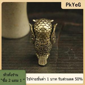 [COD] PkYeG TOOL 1ชิ้นเครื่องประดับตั้งโต๊ะรูปสัตว์น้ำชาทองแดงโบราณรูปปั้นนกฮูกขนาดเล็กงานฝีมือตกแต่งบ้าน