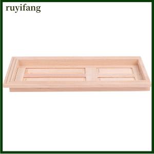 ruyifang 1 12 Dollhouse Miniature 4 Panel Interior Wooden Door DIY Model Accessories Toys
