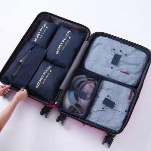 TRB078 - TRAVEL STORAGE 7 IN 1 BAG SECRET POUCH TRAVELING SET TAS TREVEL ORGANIZER IMPORT MURAH