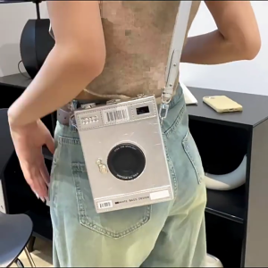 Túi xách nữ hình dạng máy ảnh Túi Đeo Chéo Túi đeo vai bằng da PU Túi mua sắm Túi Messenger cổ điển cho EVERYDAY