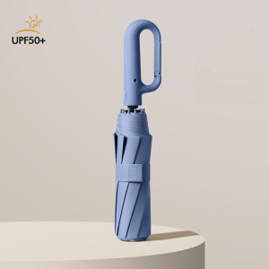 MASTERYX Sọc phản quang chống gió Ô gấp ngược Tay cầm Carabiner Gia cố Ô UV Hoàn toàn tự động Dù che nắng