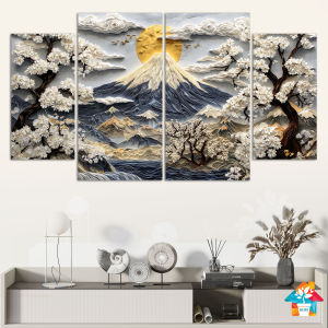 RUNABEE HIASAN DINDING SET BESAR REALISTIS MOUNT VIEW 3D WALLDECOR PAJANGAN RUANG TAMU AESTHETIC