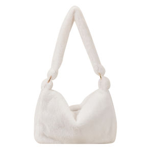 BAGOO Korean Y2K Fashion Customized Zebra Leopard Pattern Plush Shoulder Top-handle Bag Women Vintage Underarm Bag Travel Street Handbag Clutch