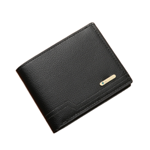COLOO Multi-position Mens Short Wallet Large Capacity PU Leather ID Card Holder Portable Wear-resistant Pocket Purse Male