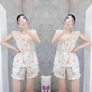 Đồ bộ tole nữ bộ lanh mặc nhà quần đùi áo cánh tiên tole 2 da mát mịn (43-75kg)