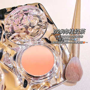 ♣Gradient Blush Matte Two-color Natural Milk Apricot Suitable for Yellow Skin Naked Makeup to Lose Girl#39s Gill Blue Gill Purple Rouge Powder✦
