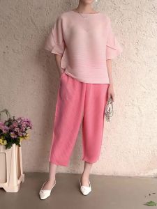 Summer Sanzhai Non-Ironing Plus Size Loose Top T-Shirt 9319 [Can Match Pants 3682] - One Size (45-75kg)