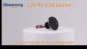 Aluminum RV USB Outlet Dual Port High-Speed 12V Charger Socket