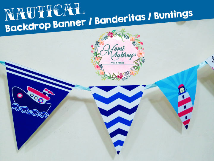 Nautical /Ship Theme Party Banner / Banderitas / Buntings