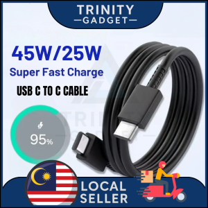 【Trinity】UK PD 45W Super Fast Charger Travel Adapter For Sam USB-C To USB C Adapter & Super Fast Charge USB-C Cable For [ A24 / A22 / A71 / S25 / A56 / A55 / A54 / A53 / Note 20 Series ] Support Data Tranmission