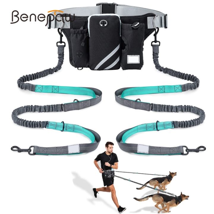 Benepaw Bungee Hands Free Dog Leash Adjustable Waist Belt