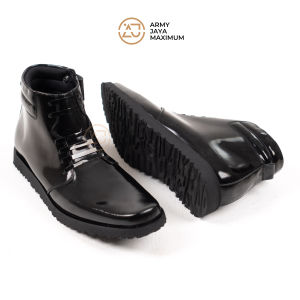 Sepatu PDH Tali Mati Kulit Kilap Sepatu Dinas Perwira TNI POLRI SECURITY SATPAM SATPOL PP Terlaris