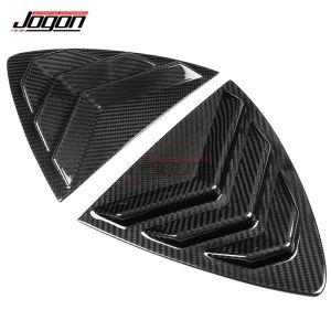 mv1 Dry Carbon Fiber Exterior Car Window C-Pillar Plate Rear Shutters Side Triangle Cover Trim Accessories For Genesis G70 2017-2025 B6T8H