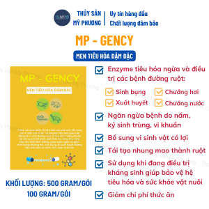 Men tiêu hóa đậm đặc MP Gency ngừa chướng hơi sình bụng tái tạo thành ruột cho tôm cá cảnh lươn ếch ốc ba ba