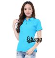 Kaos Polo Shirt Wanita Baju Kerah Berkerah Cewek. 