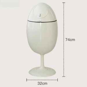 FFBH Dinosaur Egg Trash Can Plastic Trash Bin Luxury Living Room Kitchen Litter Bin Creative Large Capacity Bathroom Dustbin with Lid 9Q4T2
