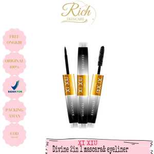 XI XIU Divine 2 in 1 Mascara & Eyeliner  2in1 Maskara Xixiu ORIGINAL 100%