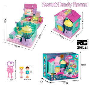 RC-Global 3D Mini Playhouse Mini Treasure House 3D Dollhouse Role Play Pretend Play Foldable Magic Themed House