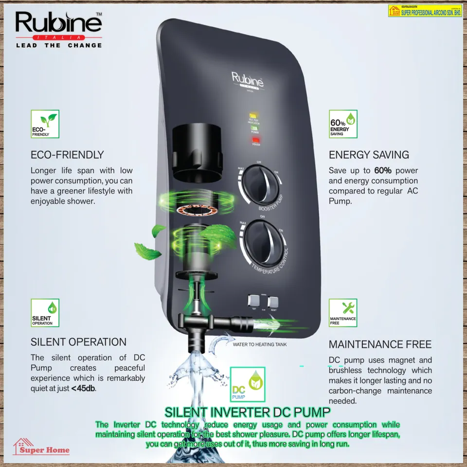 Rubine Flusso Series Rubine Dc Pump Water Heater Rubine DC Pump - Main Image