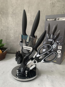 Bộ dao làm bếp cao cấp 7 món Lucky của Đức thiết kế đẹp chống dính không gỉ chuyên dùng cho nhà bếp