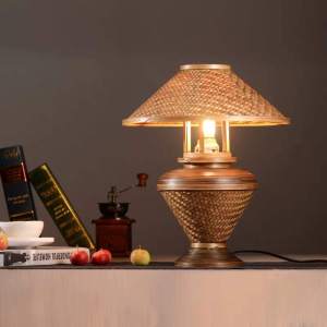 Japanese Rattan Table Lamp Bedroom Bedside Lamp Night Light Study Room Baby Room Home Decorative Lamps Homestay Hotel Decorative Lamps