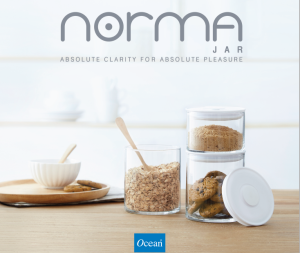 Ocean Glassware Norma Vacuum Sealed Pop Jar Bright Green Food Storage Container 685ml / 24oz Set of 2 (WCCC)(NM)