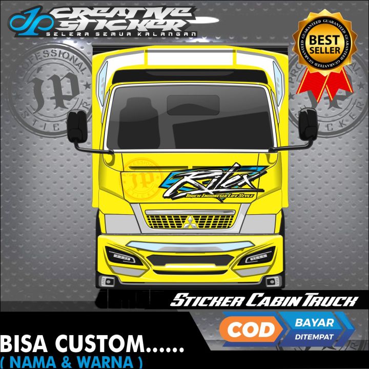 STICKER CABIN TRUCK SIMPLE MBOIS CUSTOM SAT SET CANTER/RAGASA/GIGA ...