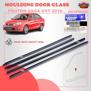 ORIGINAL PROTON NEW SAGA VVT 2016 MOULDING DOOR MOULDING LINING RUBBER OUTER GLASS WINDOW GETAH PINTU CERMIN LUAR PINTU