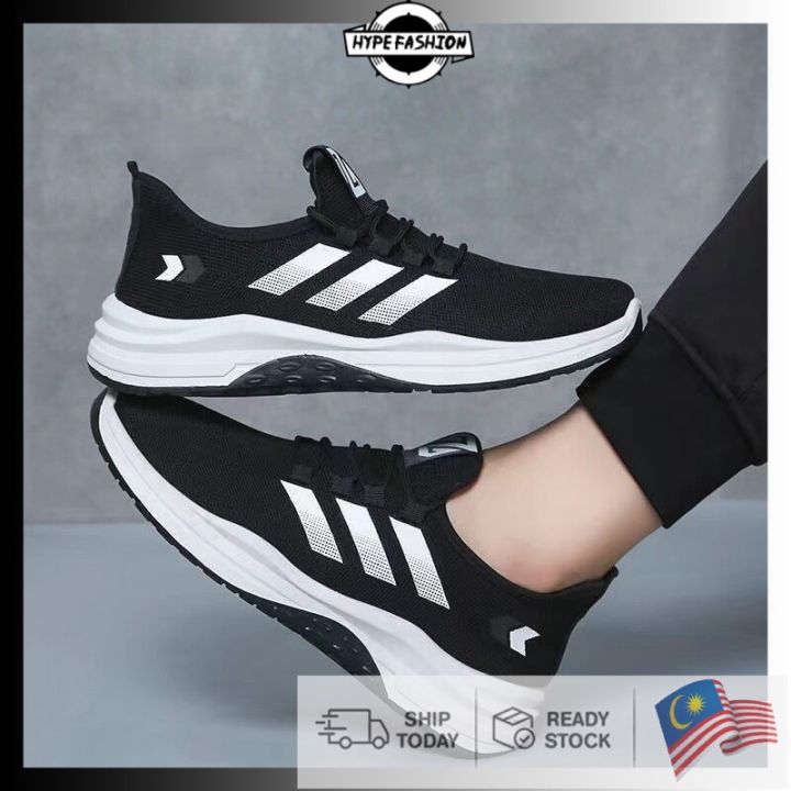 Hype Fashion 🌈 Ready Stock 🌈 2023 Stripe Sneakers Kasut Lelaki Men Low