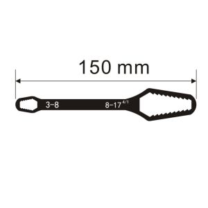 Bảng cờ lê Torx đa năng 3-17mm 8-22mm cờ lê torx hai đầu có thể điều chỉnh cờ lê tự thắt chặt-HAUSE