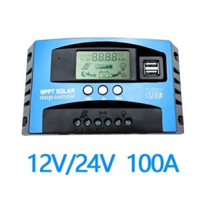MPPT Solar Charge Controller PWM 30/40/50A Solar Power Regulator 12V 24V Auto Dual USB LCD Display Load Discharger