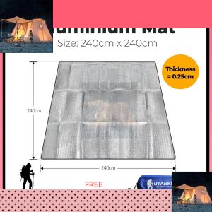 Waterproof Ground Mat Camping Double Sided Aluminium Foil Tikar Beach Picnic Sleeping Pad