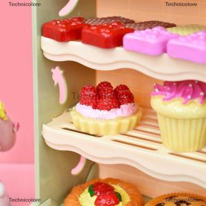 [COD] Technicolore Dollhouse Miniature Cake Dessert Biscuit Tray Fork Model Kitchen Tableware Food Decor Toy Doll House Accessories