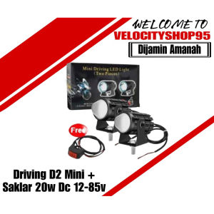 Lampu Led D2 Laser + Saklar Arus DC Lampu Depan Led Lampu Tembak Motor Mobil 2 Warna Putih Kuning Universal Vario Mio Aerox Beat Nmax Pcx Scoopy Supra DLL