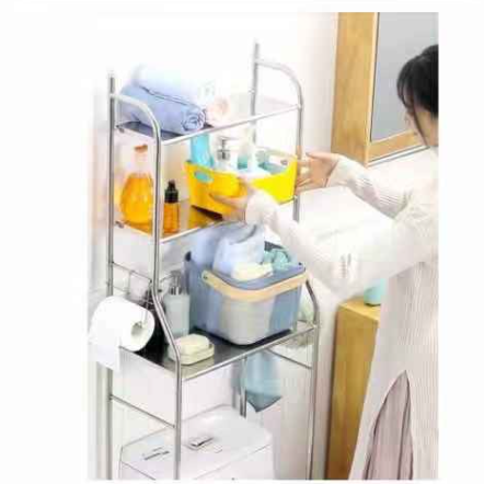 DIVA Stainless Steel Space Saver Comfort Room Organizer 3 Tier Bathroom Organizer Rack | Lazada PH