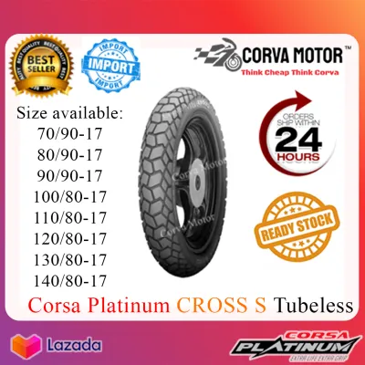 CORSA CROSS S TUBELESS (70/90-17 80/90-17 100/80-17 110/80-17 120/80-17 130/80-17 140/80-17) TAYAR CORSA CROSS S