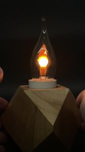 Flickering Flame Light Bulb USB Portable LED Fire Light Night Lamp Decor RetroBulb Car Travel Camping Bedroom Warm White Soft Lighting Creative Fire Simulation Mood Bulb