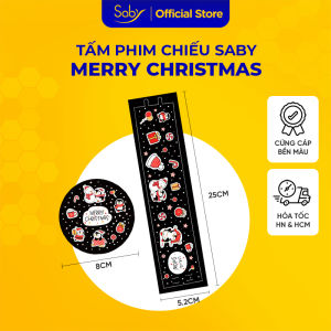 Tấm phim chiếu Merry Christmas quà tặng Giáng sinh Noel hình chiếu dành cho đèn chiếu sao đèn ngủ cho bé phù hợp cho đèn Saby Dreamz và Saby Stories