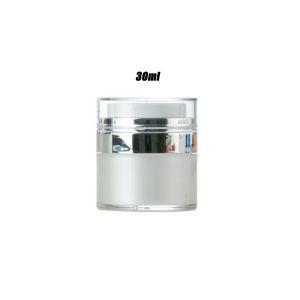 QIANHUAHOU Dụng cụ trang điểm Kích thước du lịch Bơm ép Refillable Travel Cream Lọ mẫu Không có không khí Hộp đựng kem dưỡng da Lon acrylic Chai chân không Bấm lọ kem