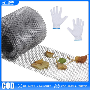 【COD/Original】Aluminium alloy Mesh Gutter Guards Anti-rust Gutter Protection Covers 6m/19.68ft Length Mesh Guards Leaf Protector to Avoid Roof Clogged Downspouts vividly