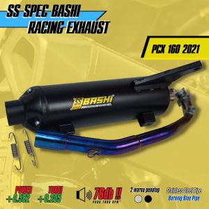 BASHI KNALPOT STANDAR RACING BASHI SS SPEC HONDA PCX 2021 EXHAUST STAINLESS