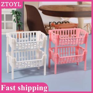 ZTOYL💝 1 12 Dollhouse Mini Food Fruit Storage Baskets Dolls House Stackable Basket Dollhouse Decoration Accessories