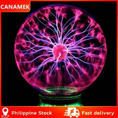 【Philippine Stock】 Glass Magic Plasma Ball Light Large Table Lights Sphere Night Lamp Touch US