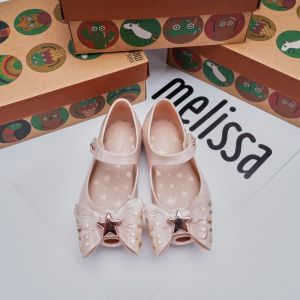 Mini Melissaเด็กปากปลารองเท้าโบว์โบว์รองเท้าหวานรองเท้าแตะรองเท้าปลา