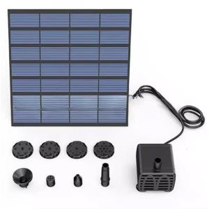 7V 1.5W Solar Powered Fountain Pumps Set With 8 Sprayed Head Fit for Garden Pond Bird Bath Decoration Water Circulation