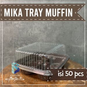 Tray Cupcake Isi 50 / box / mika gelas Cup cupcake muffin isi 4 Cakes/Mika KUe Brownies Bronis Murah